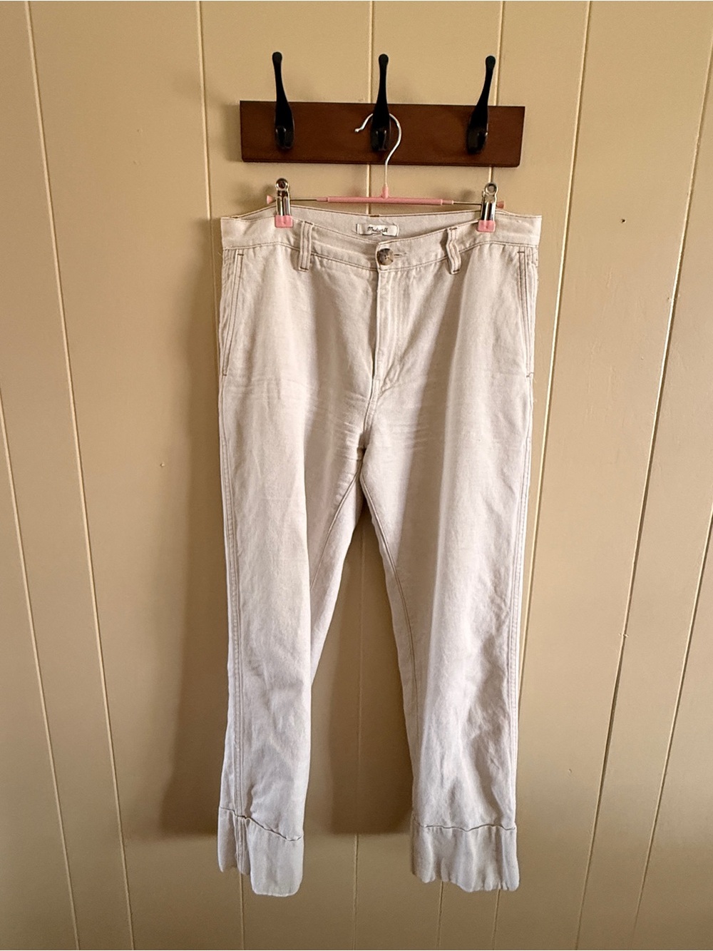 Madewell Cream Straight-Leg Women's Jeans